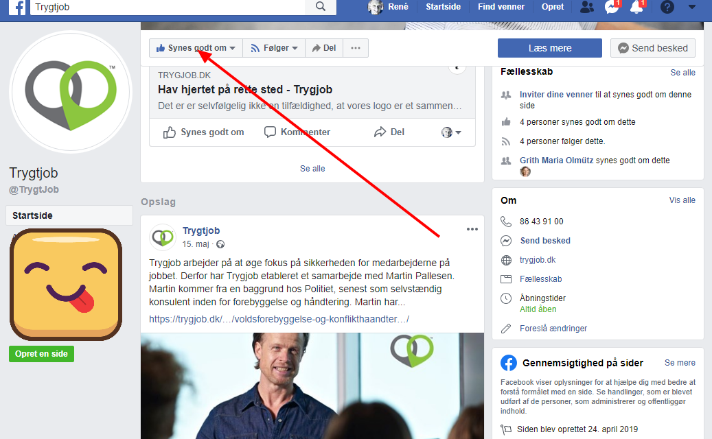 Like os på Facebook